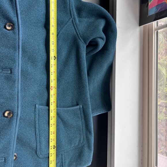 Share L.L.Bean Women's Teal Blue Fleece Polartec Classic Sweater Jacket - Picture 3 of 7
